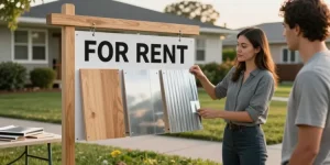 panneau immobilier a louer